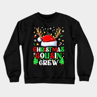 Cousin Crew Christmas Santa Squad Reindeer Crewneck Sweatshirt